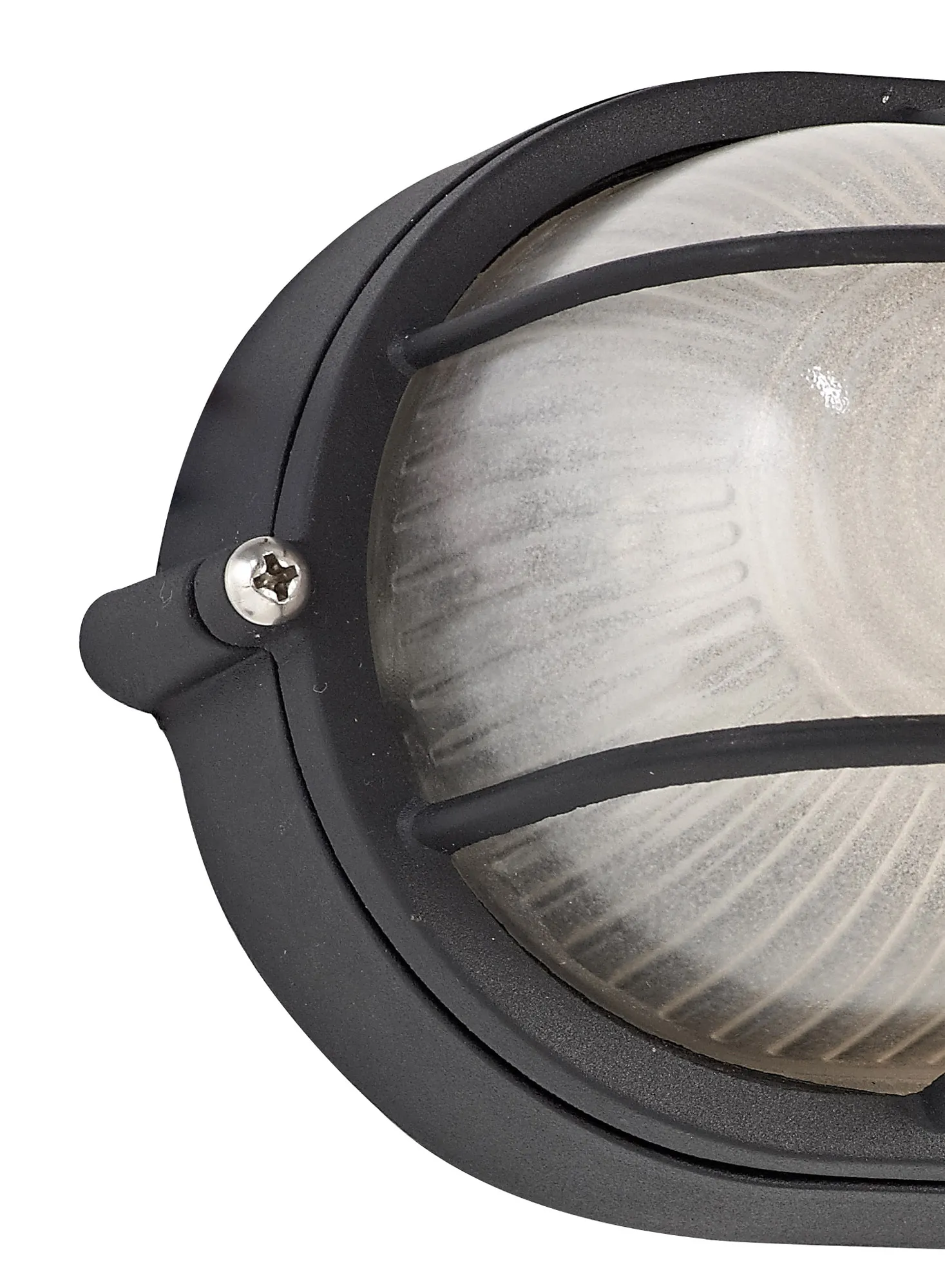 Avon Oval Wall Lamp 1 Light IP44 Outdoor Black D0480  Deco Avon